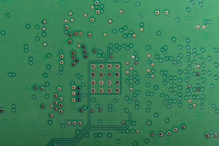Close up of Green Circuit hard disk for computerの写真素材