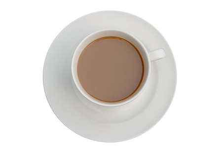coffee milk isolated in white backgroundの写真素材
