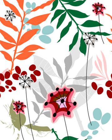 floral seamlessのイラスト素材