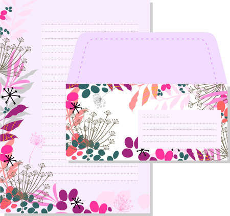 violet letter setのイラスト素材