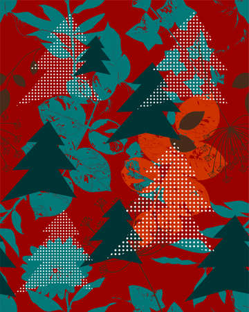 christmas wallpaperのイラスト素材