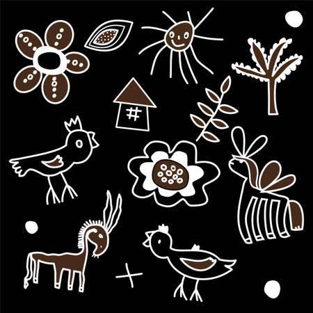kid backgroundのイラスト素材