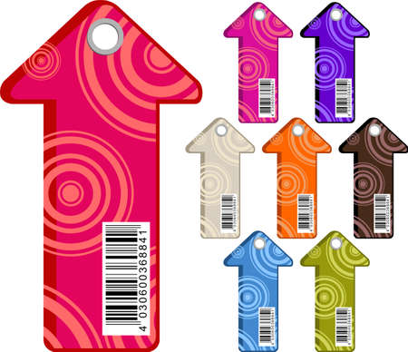 collection of colored arrow labelsのイラスト素材