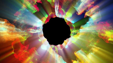 Bright and sparkling particles, 3d illustrationの写真素材