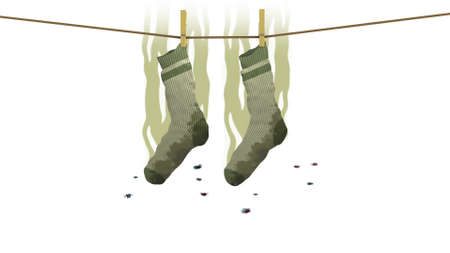 Smelly socks, 3d illustrationの写真素材