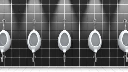 Public bathroom, 3d illustrationの写真素材