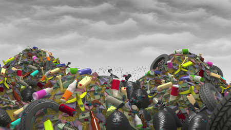 The Great Garbage Dump, 3d illustrationの写真素材