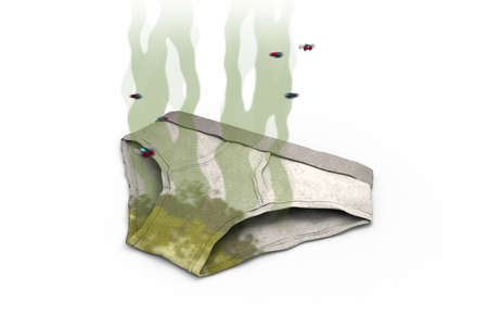 Dirty underwear, 3d illustrationの写真素材