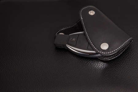 Carkey with leather caseの写真素材