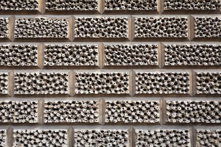 Unique bricks with holes patternの写真素材