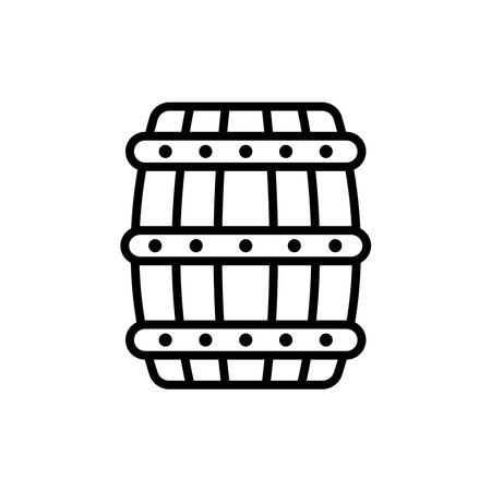wooden barrel icon design vector templateのイラスト素材