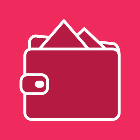 wallet icon design vector templateのイラスト素材