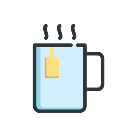 tea mug icon design vector templateのイラスト素材