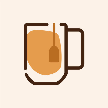 tea mug icon design vector templateのイラスト素材
