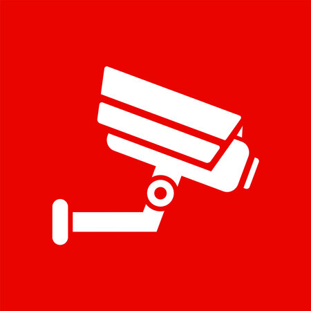 surveillance camera icon design vector template