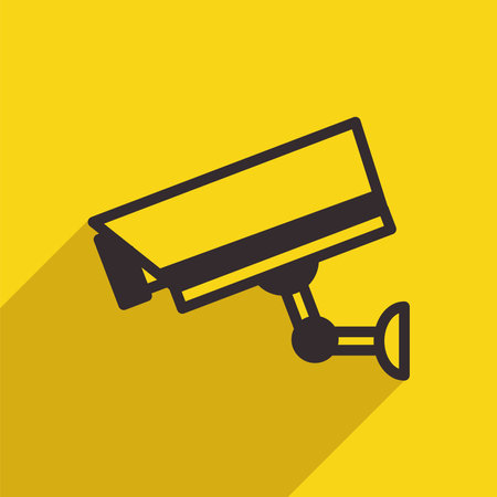 surveillance camera icon design vector templateのイラスト素材