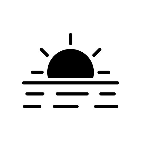 sunset icon vector templateのイラスト素材