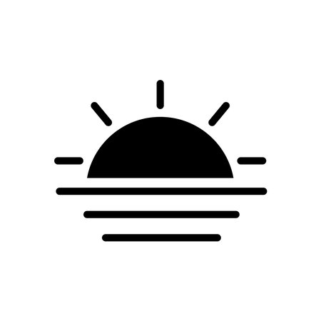 sunrise icon vector templateのイラスト素材