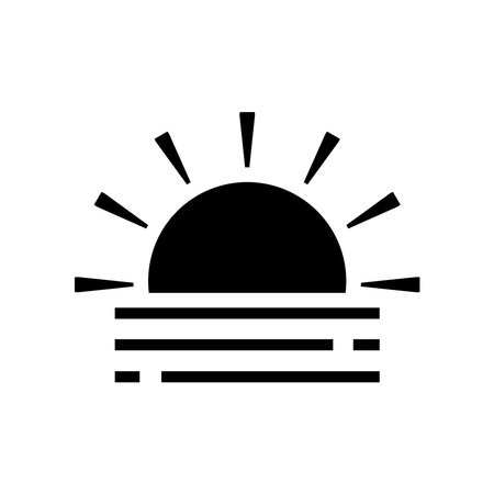 sunrise icon vector templateのイラスト素材