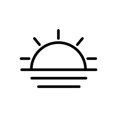 sunrise icon vector templateのイラスト素材