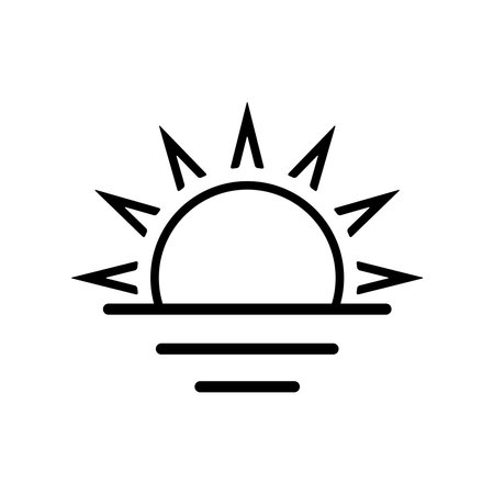 sunrise icon vector templateのイラスト素材