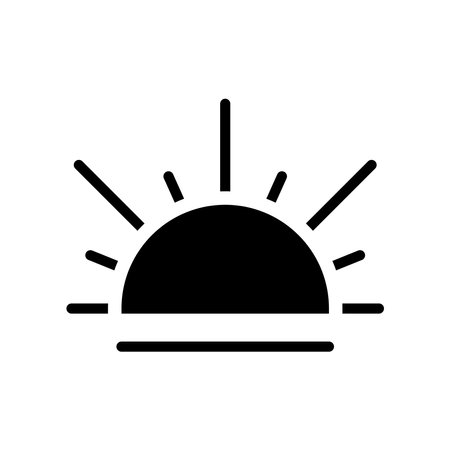 sunrise icon vector templateのイラスト素材