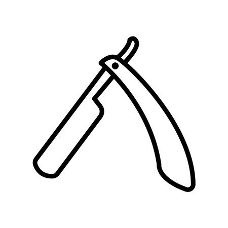 straight razor icon vector illustration designのイラスト素材