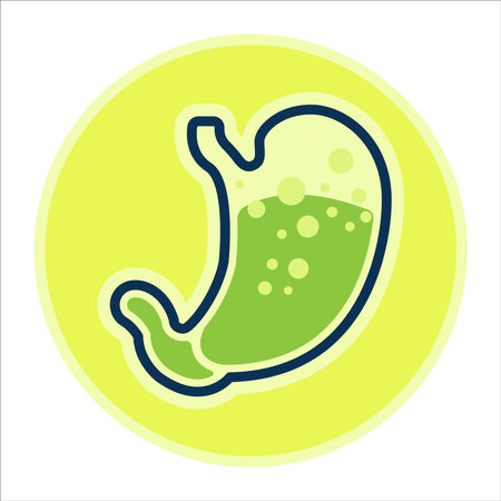 stomach icon design vector templateのイラスト素材