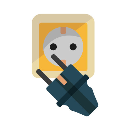 socket outlet plug in icon design vector templateのイラスト素材