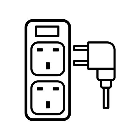 socket outlet plug in icon design vector template