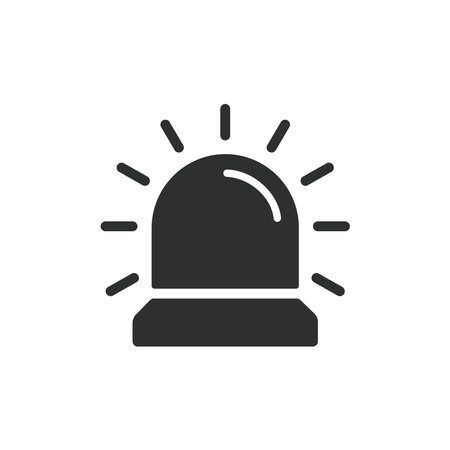 alarm siren icon design vector templateのイラスト素材