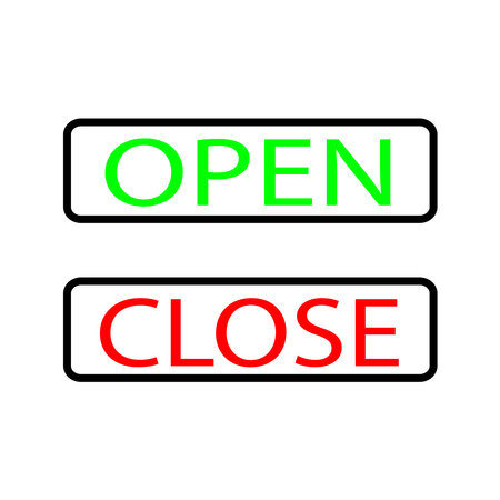 open close icon design vector templateのイラスト素材