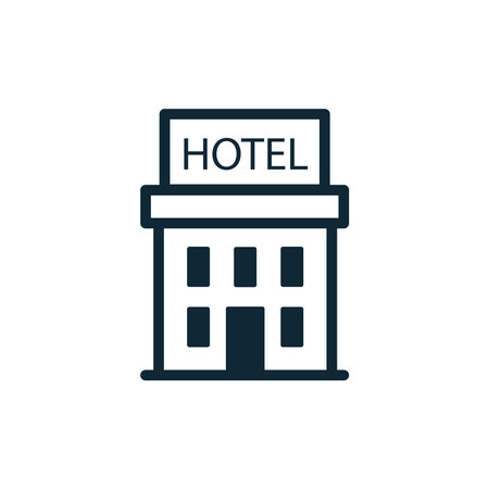 hotel icon design vector templateのイラスト素材