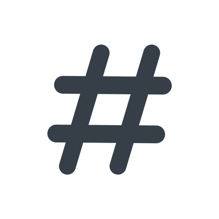 hash tag icon design vector templateのイラスト素材