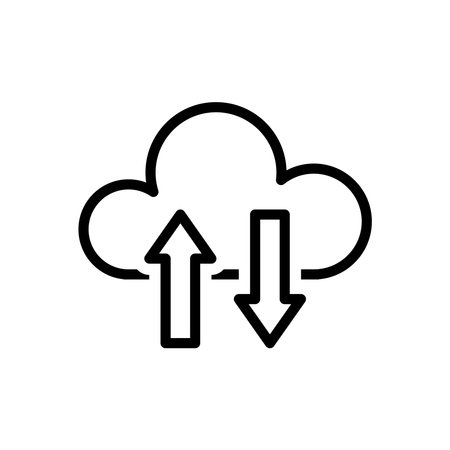 download and upload icon design vector templateのイラスト素材