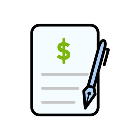 contract icon design vector templateのイラスト素材