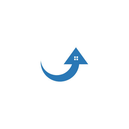 Logo Design Homes With An Up Arrow Are Very Suitable For Real Estate Simple Logo Designのイラスト素材