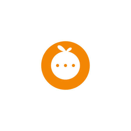 Logo Design Orange Chat Pictorial Unique Logoのイラスト素材