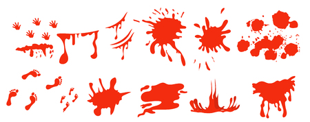horror blood splash bundleのイラスト素材