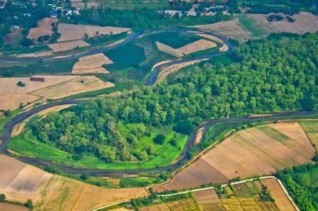 Bird eyes view agriculture in Thailandの写真素材