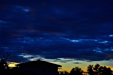 The evening skyの写真素材