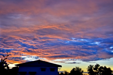 The evening skyの写真素材