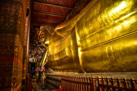 Reclining Buddha was  beautiful at Wat Arun.のeditorial素材