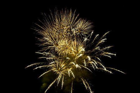 A beautiful fireworks display to celebrate the New Year.の写真素材