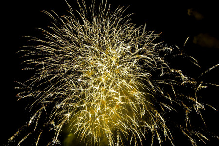 A beautiful fireworks display to celebrate the New Year.の写真素材