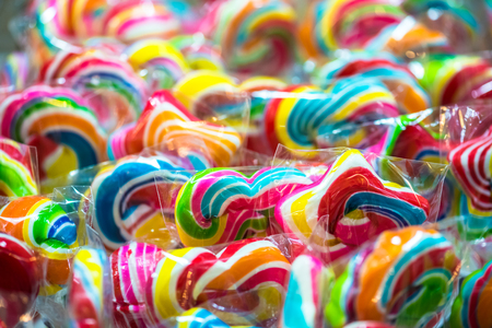 Candy with bright colors like art.の写真素材
