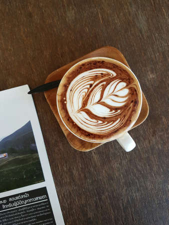 Coffee latte, Latte artの写真素材