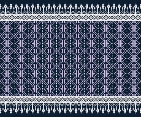 Geometric Ethnic Abstract fabric texture pattern Vector oriental illustration retro embroidery repeatingのイラスト素材