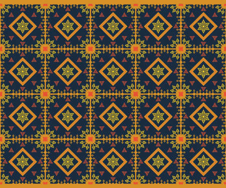 Ethnic fabric texture pattern Abstract Geometric Vector oriental illustration retro embroidery...