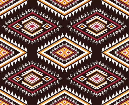 Ethnic fabric texture pattern Abstract Geometric Vector oriental illustration retro embroidery...